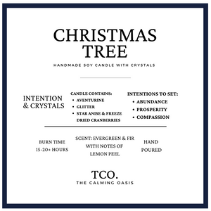 Christmas Tree | Aventurine Candle | 10oz Ceramic