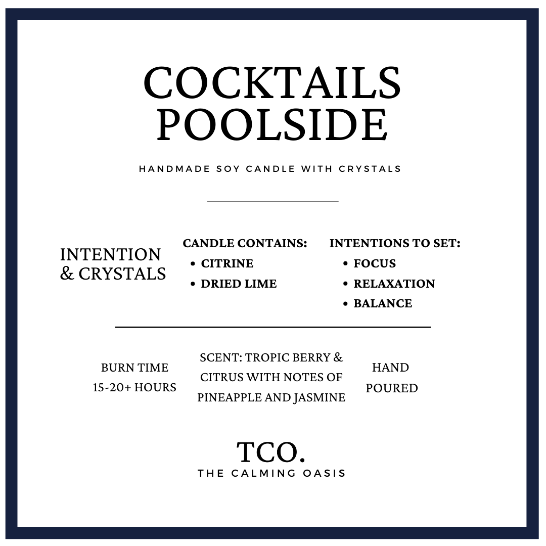Cocktails Poolside | Citrine Candle | 8oz Mini
