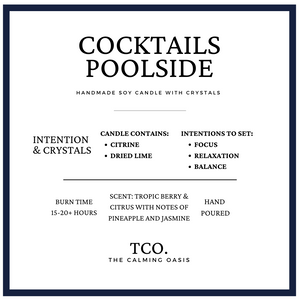 Cocktails Poolside | Citrine Candle | 8oz Mini