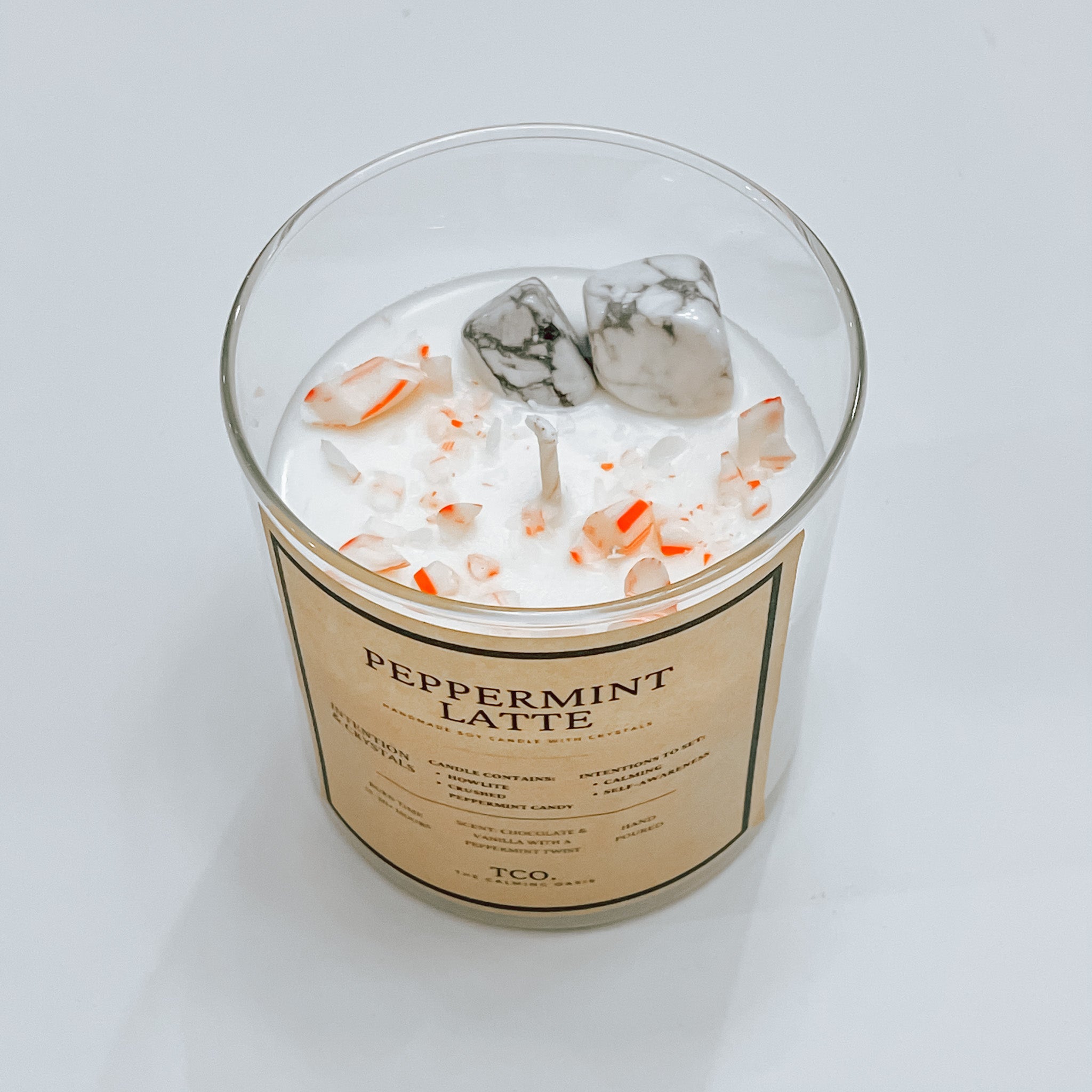 Peppermint Latte | Howlite Candle | 8oz Mini