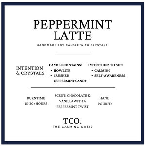 Peppermint Latte | Howlite Candle | 10oz Ceramic